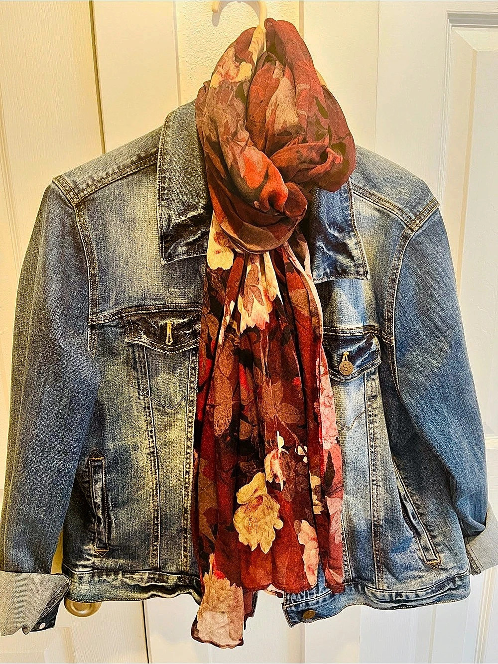 Peruvian Connection Floral Viscose Scarf